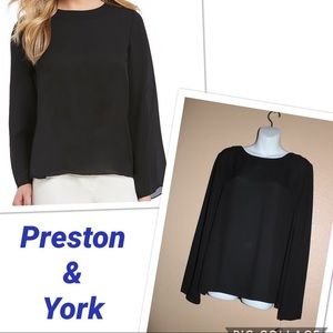 NWT Preston & York Women’s Career Black Blouse